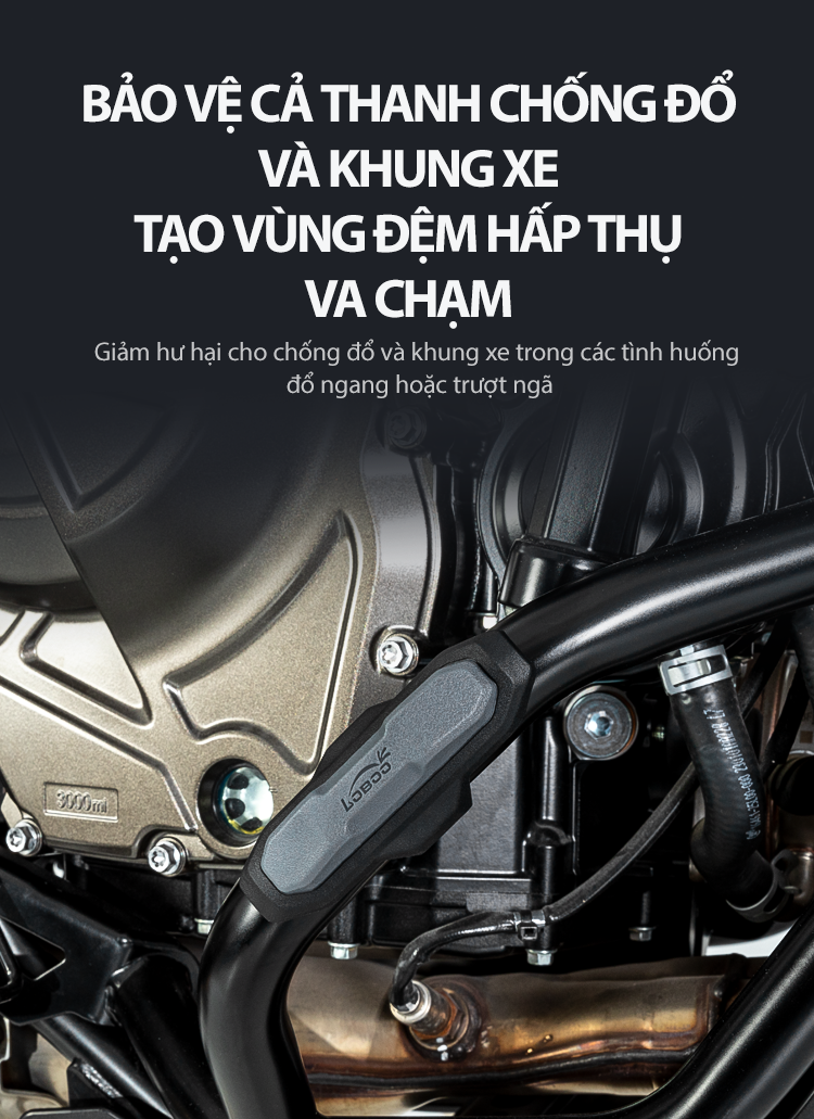 Giảm chấn cho khung bảo vệ xe 25mm Loboo CHG26