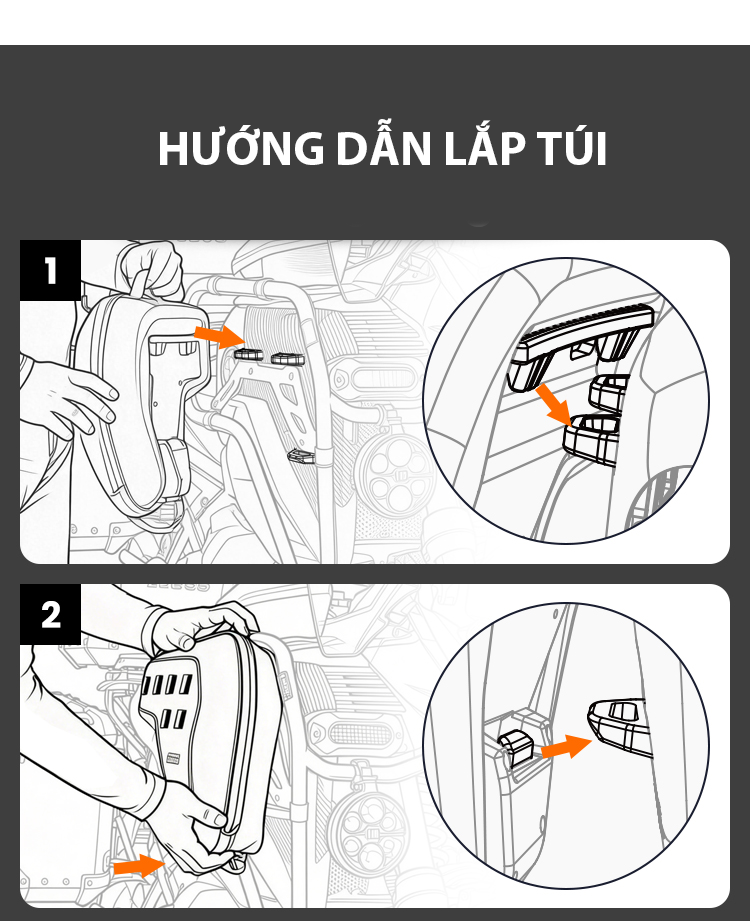 Túi bên bình xăng 5L 1300GSA Loboo BHG13
